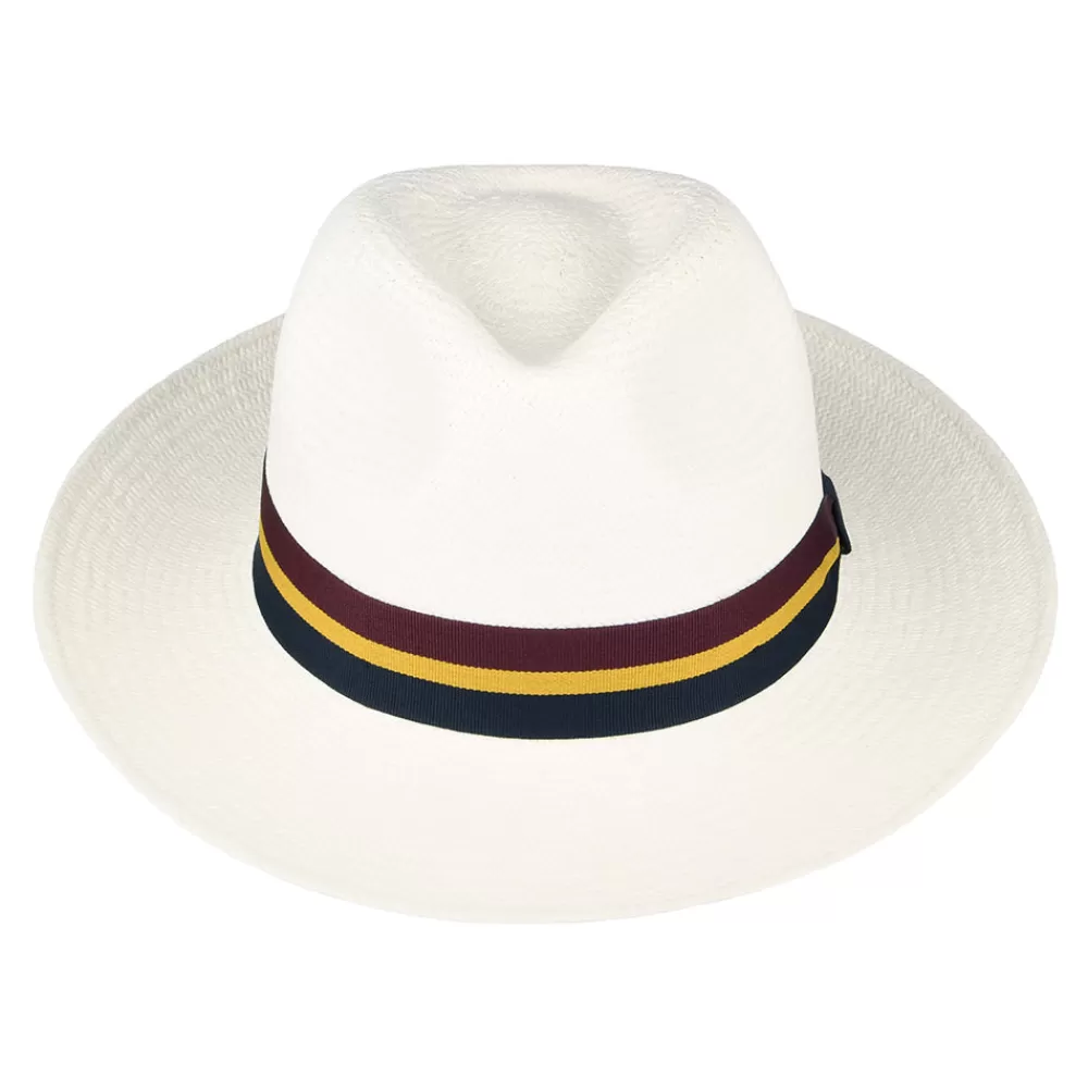 Chapeaux Trilby | Chapeaux Fedora^Failsworth Chapeau Fedora Panama Regimental décoloré