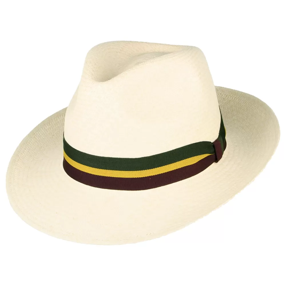 Chapeaux Trilby | Chapeaux Fedora^Failsworth Chapeau Fedora Panama Regimental naturel