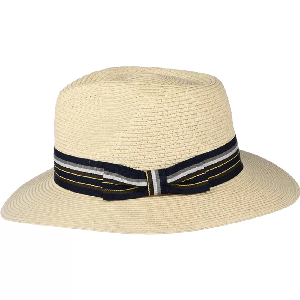 Chapeaux Fedora | Chapeaux Trilby^Denton Chapeau Fedora Pliable avec Bandeau à Rayures Trent naturel