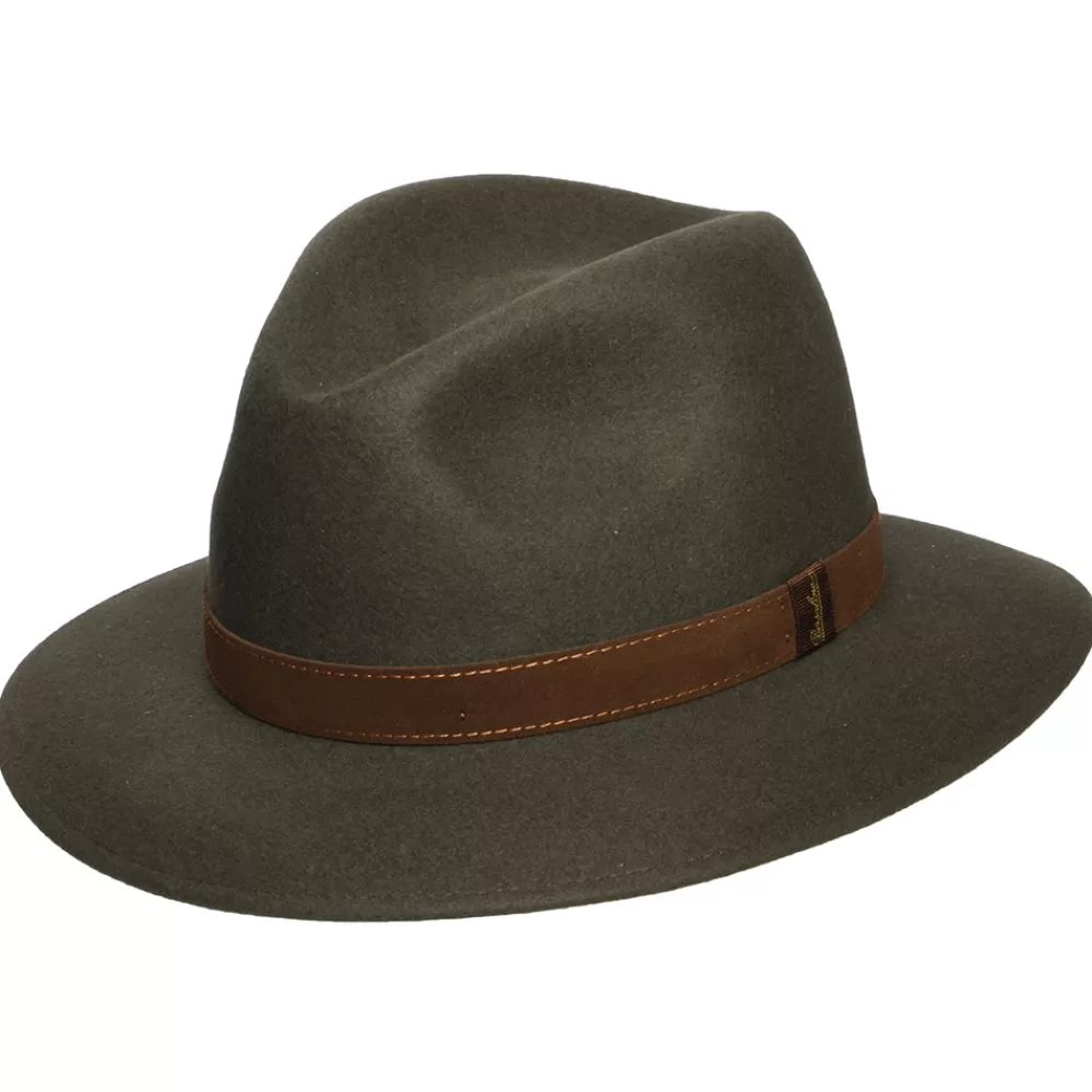 Chapeaux Trilby | Chapeaux Fedora^Borsalino Chapeau Fedora Safari Déformable en Fourrure Feutrée sauge