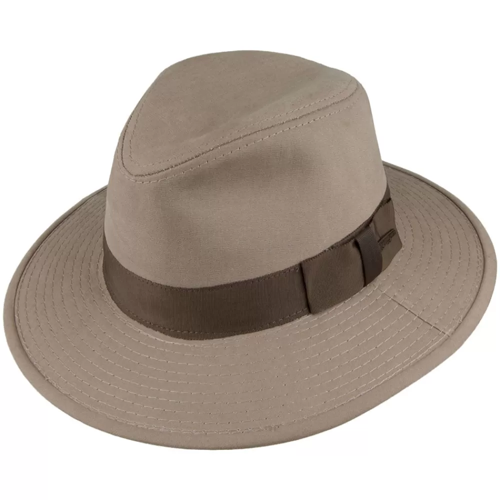 Chapeaux Trilby | Chapeaux Fedora^Dorfman Pacific Chapeau Fedora Safari en Coton khaki INDIANA JONES