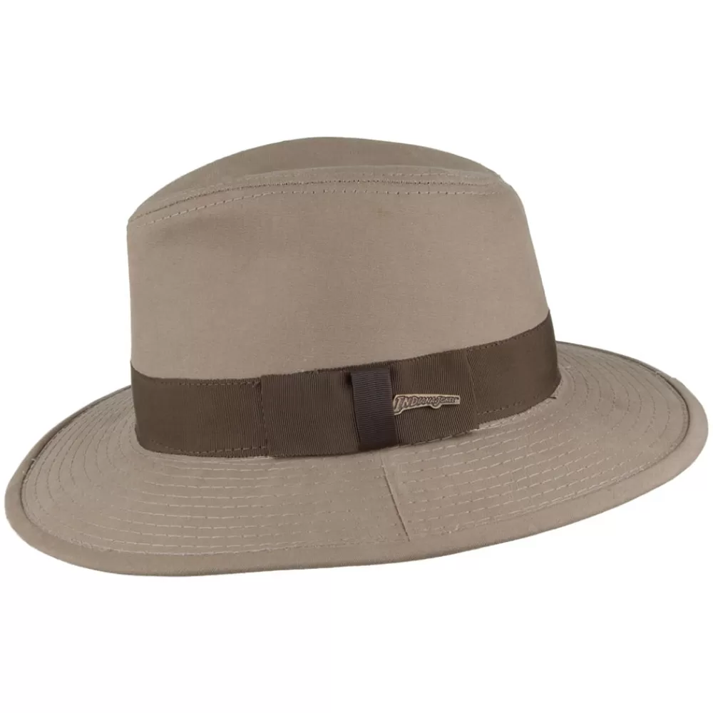 Chapeaux Trilby | Chapeaux Fedora^Dorfman Pacific Chapeau Fedora Safari en Coton khaki INDIANA JONES