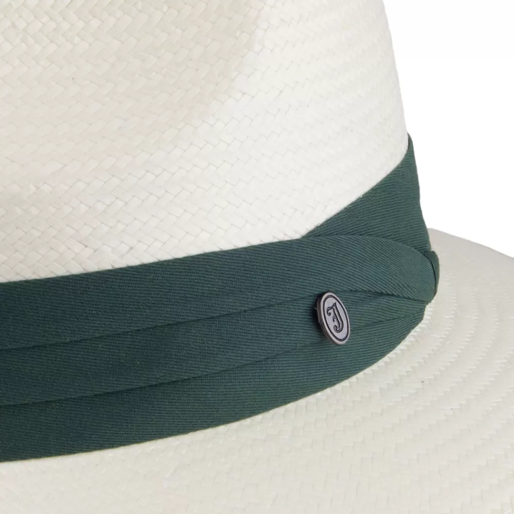 Chapeaux Trilby | Chapeaux Fedora^Jaxon & James Chapeau Fedora Safari en Paille Toyo avec Bandeau olive JAXON & JAMES