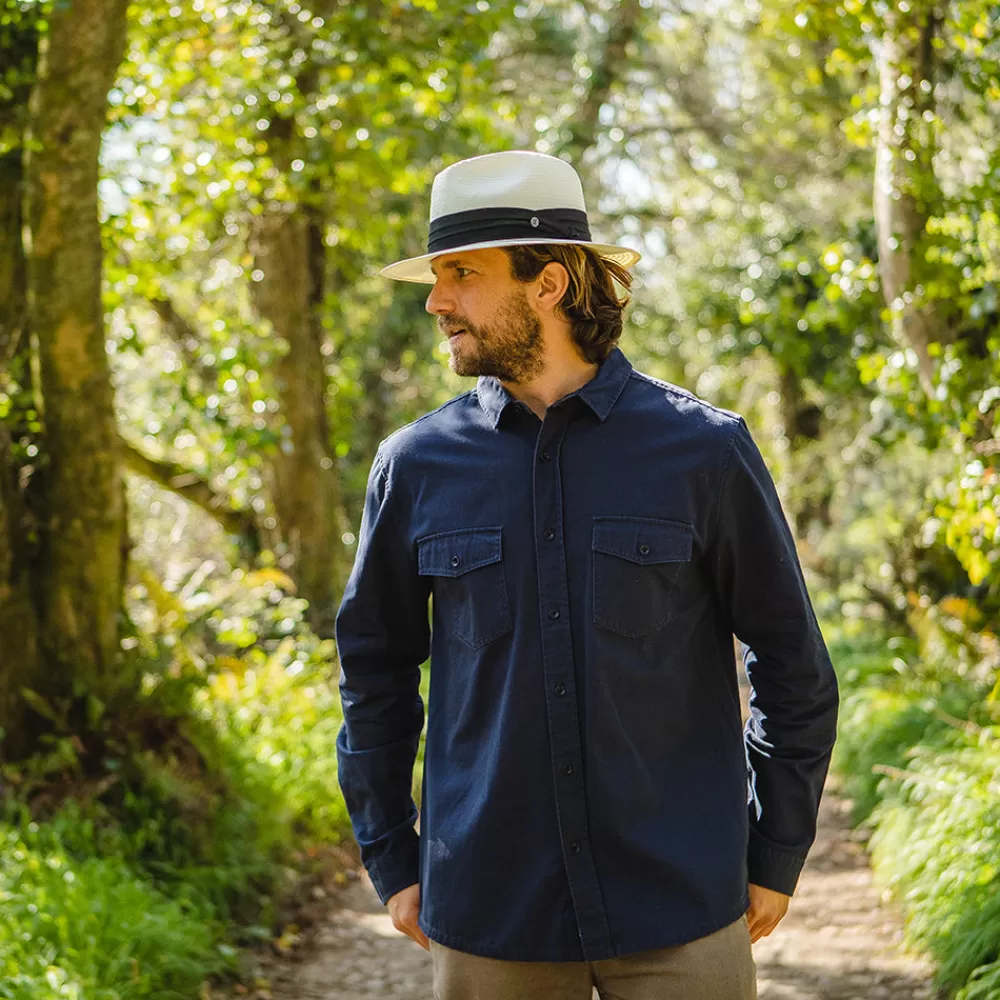 Chapeaux Trilby | Chapeaux Fedora^Jaxon & James Chapeau Fedora Safari en Paille Toyo ivoire avec Bandeau noir JAXON & JAMES