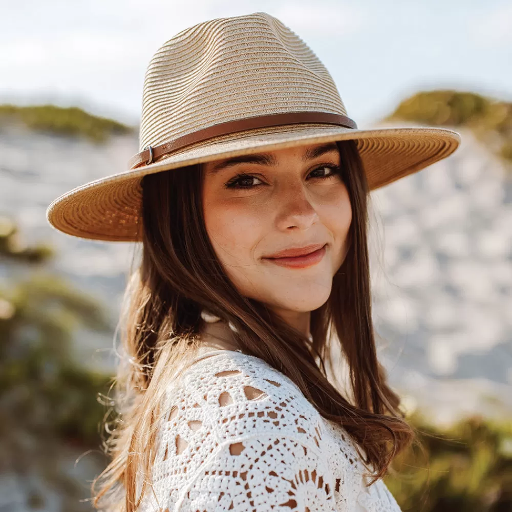 Chapeaux Trilby | Chapeaux Fedora^Cappelli Chapeau Fedora Safari en Papier Tressé Sapo naturel-marron