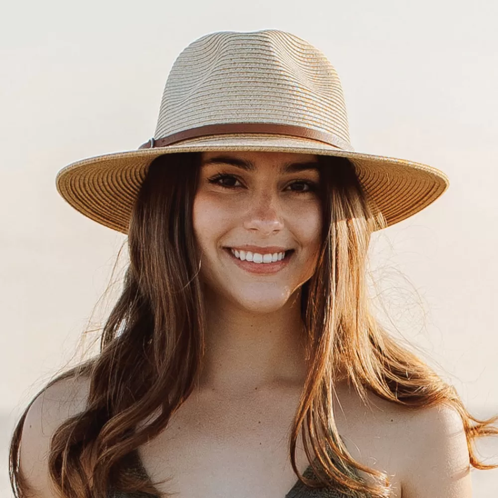 Chapeaux Trilby | Chapeaux Fedora^Cappelli Chapeau Fedora Safari en Papier Tressé Sapo naturel-marron