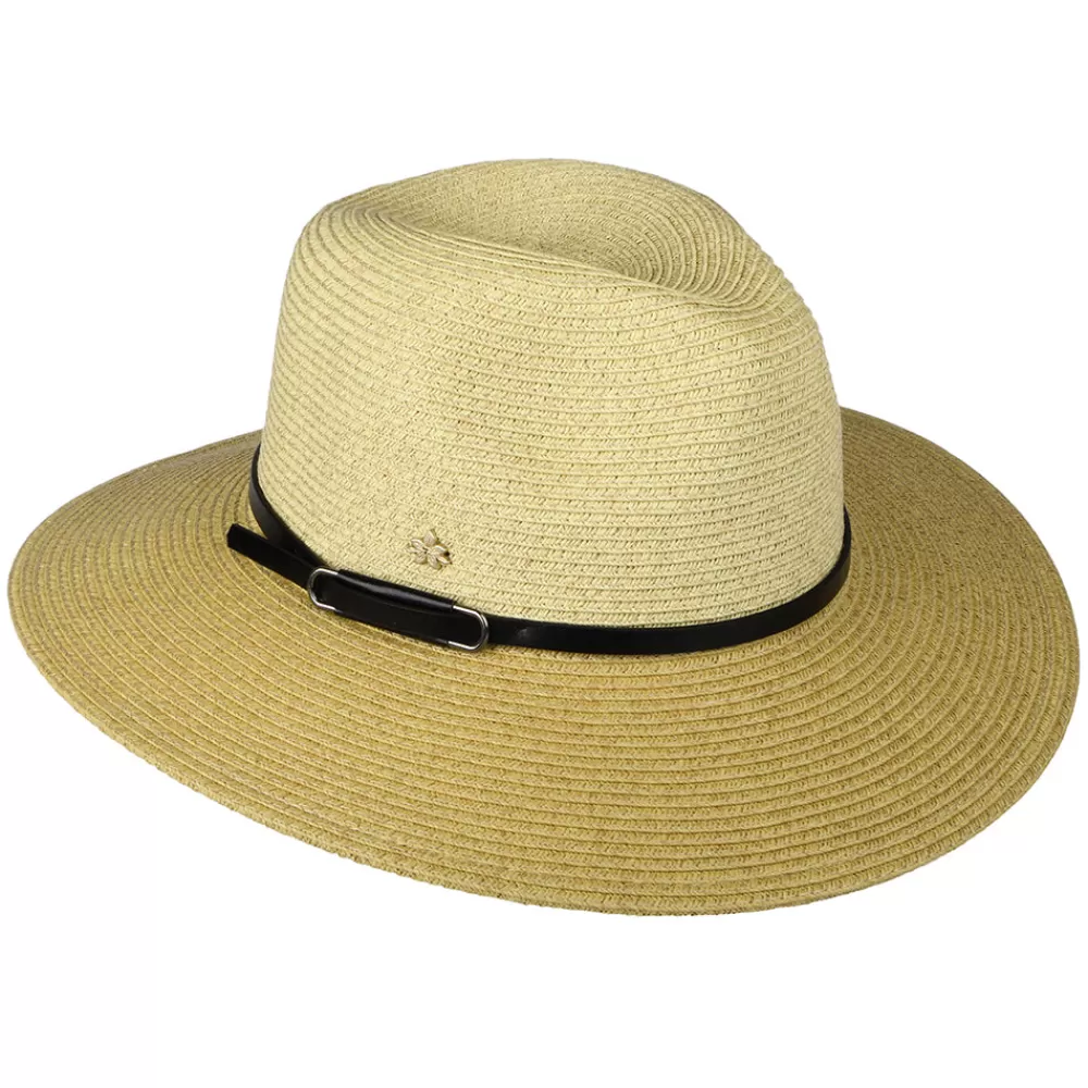 Chapeaux Trilby | Chapeaux Fedora^Cappelli Chapeau Fedora Safari en Papier Tressé Sapo naturel-noir