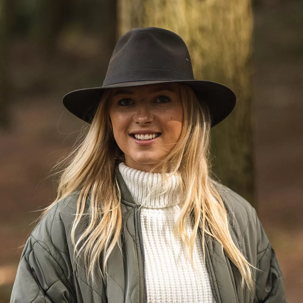 Chapeaux Trilby | Chapeaux Fedora^Jaxon & James Chapeau Fedora Safari en Toile Cirée olive JAXON & JAMES
