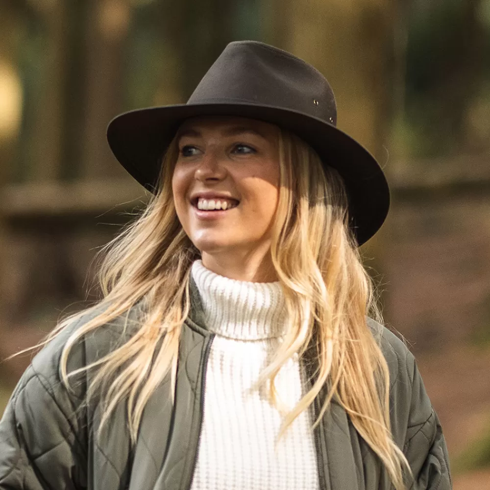 Chapeaux Trilby | Chapeaux Fedora^Jaxon & James Chapeau Fedora Safari en Toile Cirée olive JAXON & JAMES