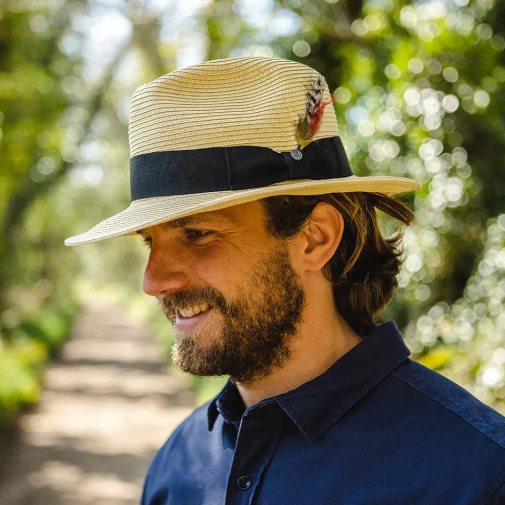 Chapeaux Trilby | Chapeaux Fedora^Jaxon & James Chapeau Fedora Été en Paille Summer C- Crown naturel JAXON & JAMES