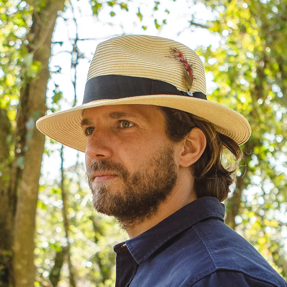 Chapeaux Trilby | Chapeaux Fedora^Jaxon & James Chapeau Fedora Été en Paille Summer C- Crown naturel JAXON & JAMES