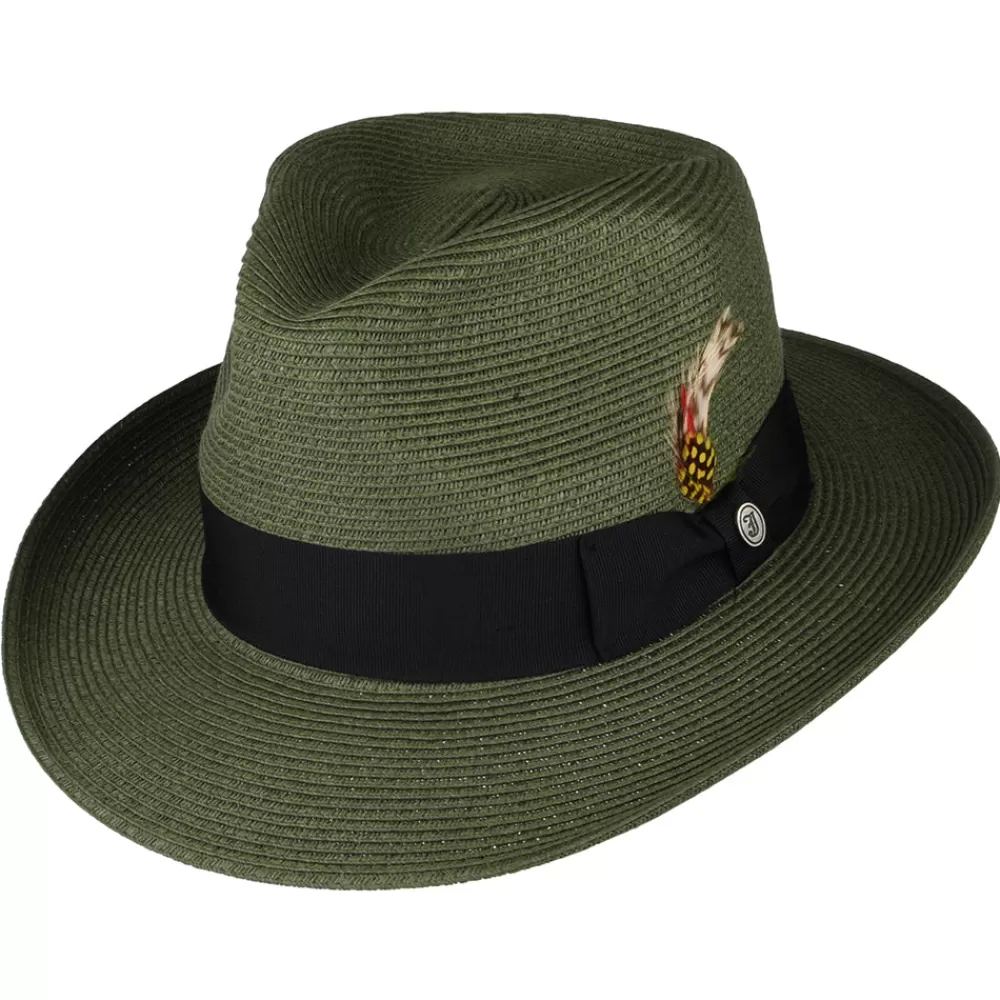Chapeaux Trilby | Chapeaux Fedora^Jaxon & James Chapeau Fedora Été en Paille Summer C- Crown olive JAXON & JAMES