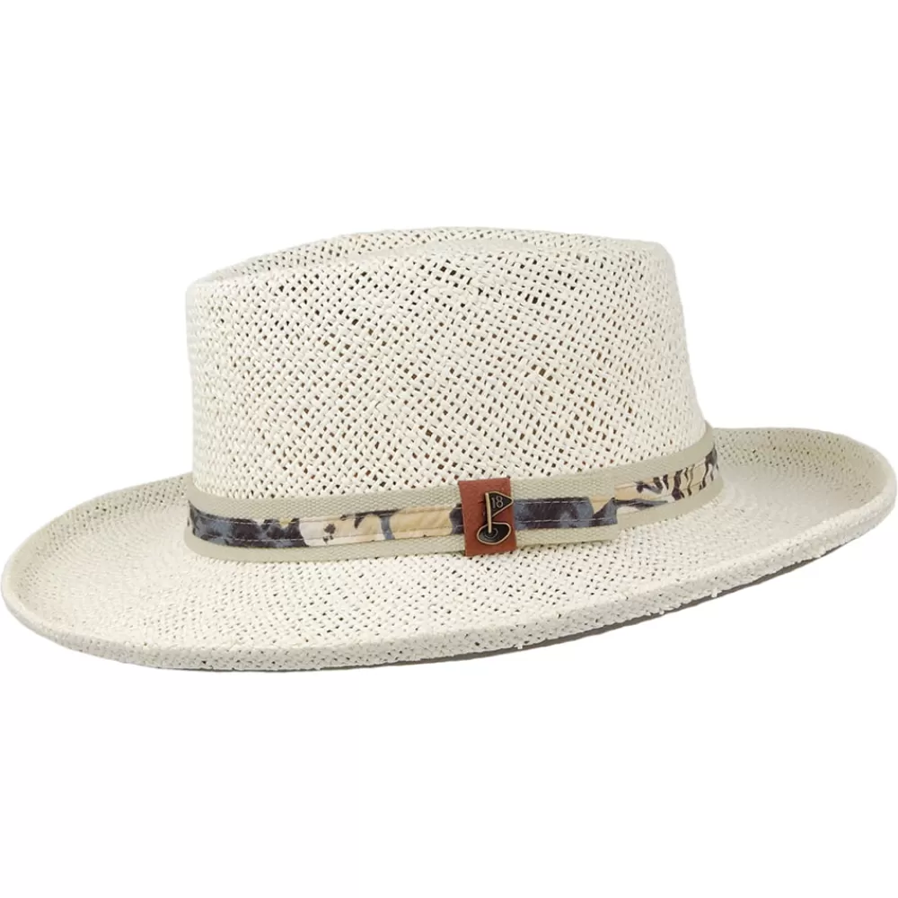 Chapeaux Été | Chapeaux De Paille^Scala Chapeau Gambler de Golf en Paille naturel-bleu