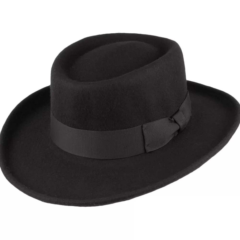 Chapeaux De Cowboy | Chapeaux De Cowboy^Jaxon & James Chapeau Gambler en Laine Feutrée Déformable noir JAXON & JAMES