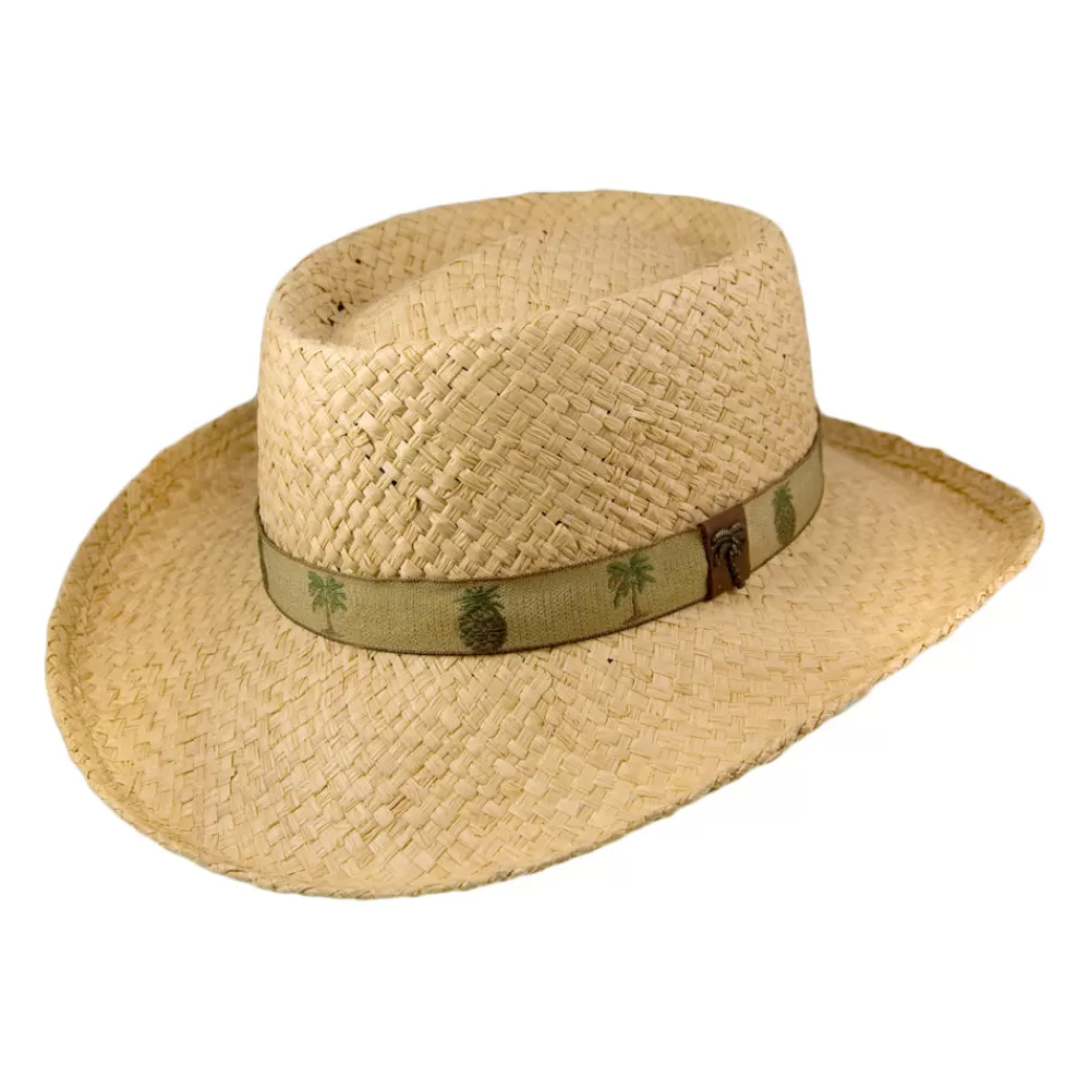 Chapeaux Été | Chapeaux De Paille^Scala Chapeau Gambler en Raphia avec Bandeau à Motifs Palmiers et Ananas naturel
