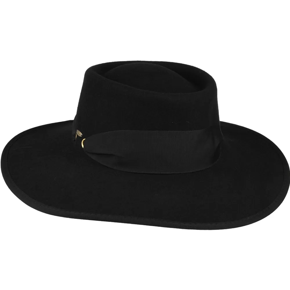 Chapeaux Femme | Chapeaux De Cowboy^Scala Chapeau Gaucho en Laine Feutrée noir