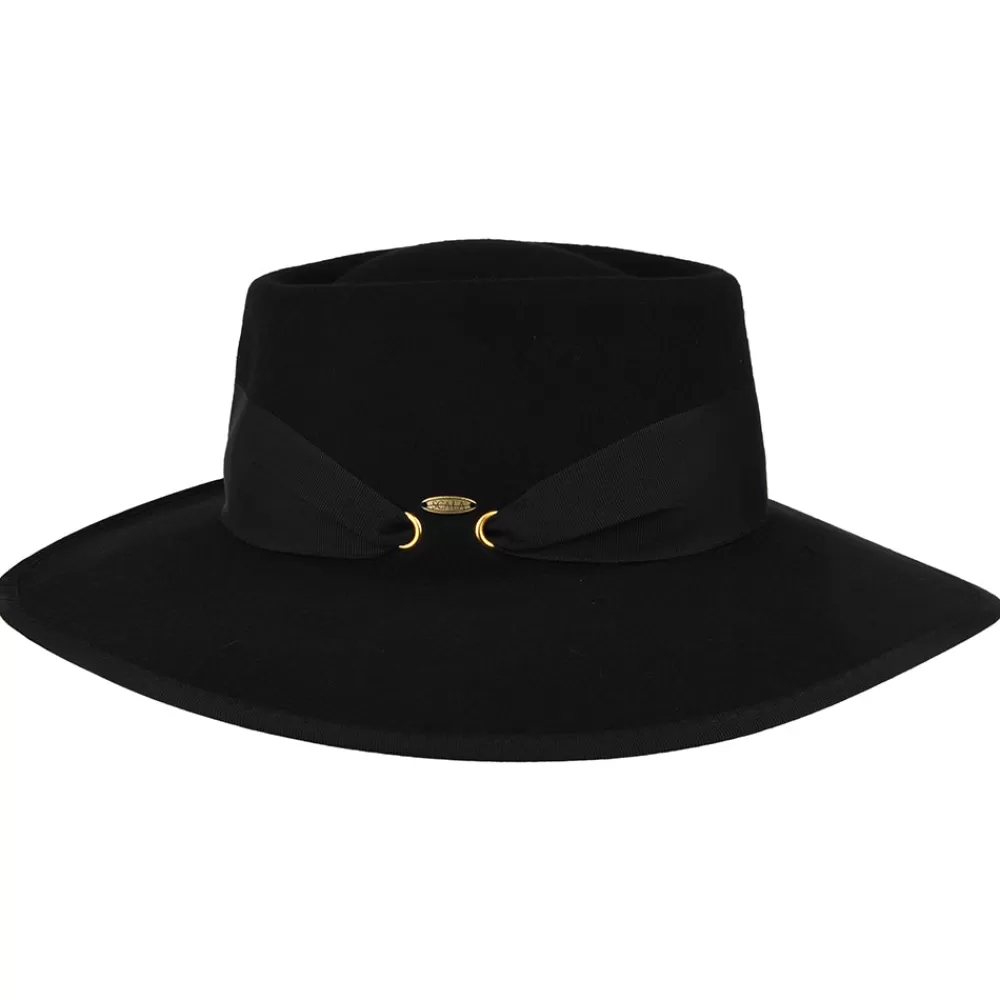 Chapeaux Femme | Chapeaux De Cowboy^Scala Chapeau Gaucho en Laine Feutrée noir