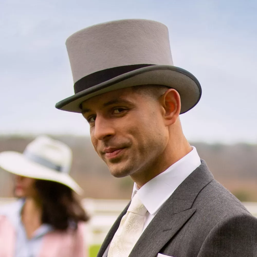 Hauts De Forme | Grandes Tailles^Christys Chapeau Haut de Forme en Fourrure Feutrée Ascot gris