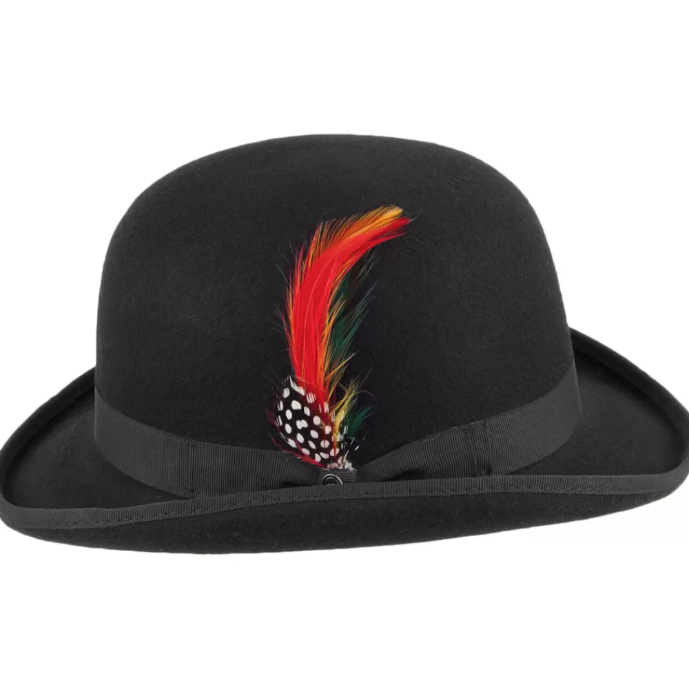 Grandes Tailles | Chapeaux Hiver^Jaxon & James Chapeau Melon Anglais en Laine Feutrée noir JAXON & JAMES