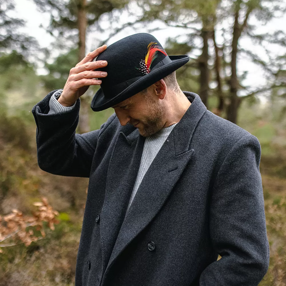 Grandes Tailles | Chapeaux Hiver^Jaxon & James Chapeau Melon Anglais en Laine Feutrée noir JAXON & JAMES