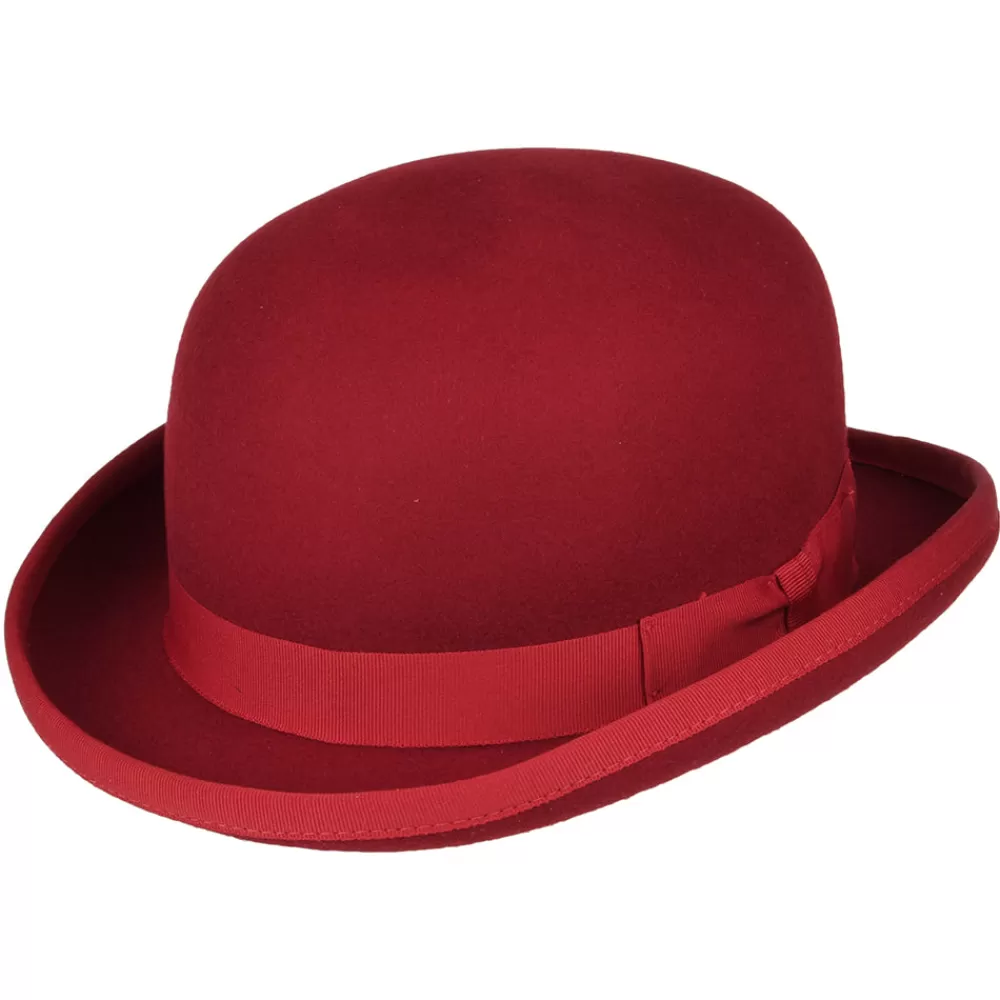 Chapeaux Femme | Chapeaux Homme^Denton Chapeau Melon en Laine Feutrée rouge
