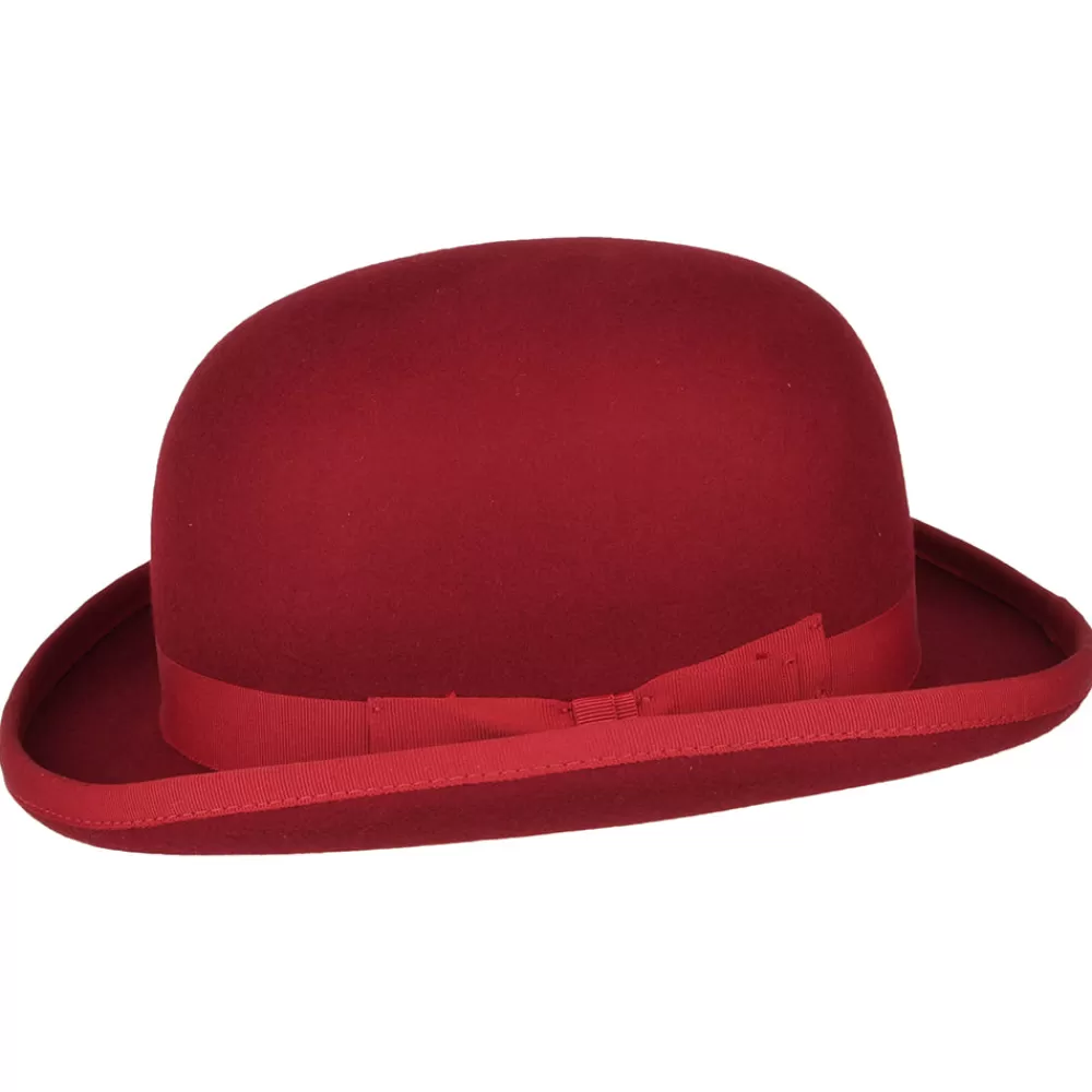 Chapeaux Femme | Chapeaux Homme^Denton Chapeau Melon en Laine Feutrée rouge