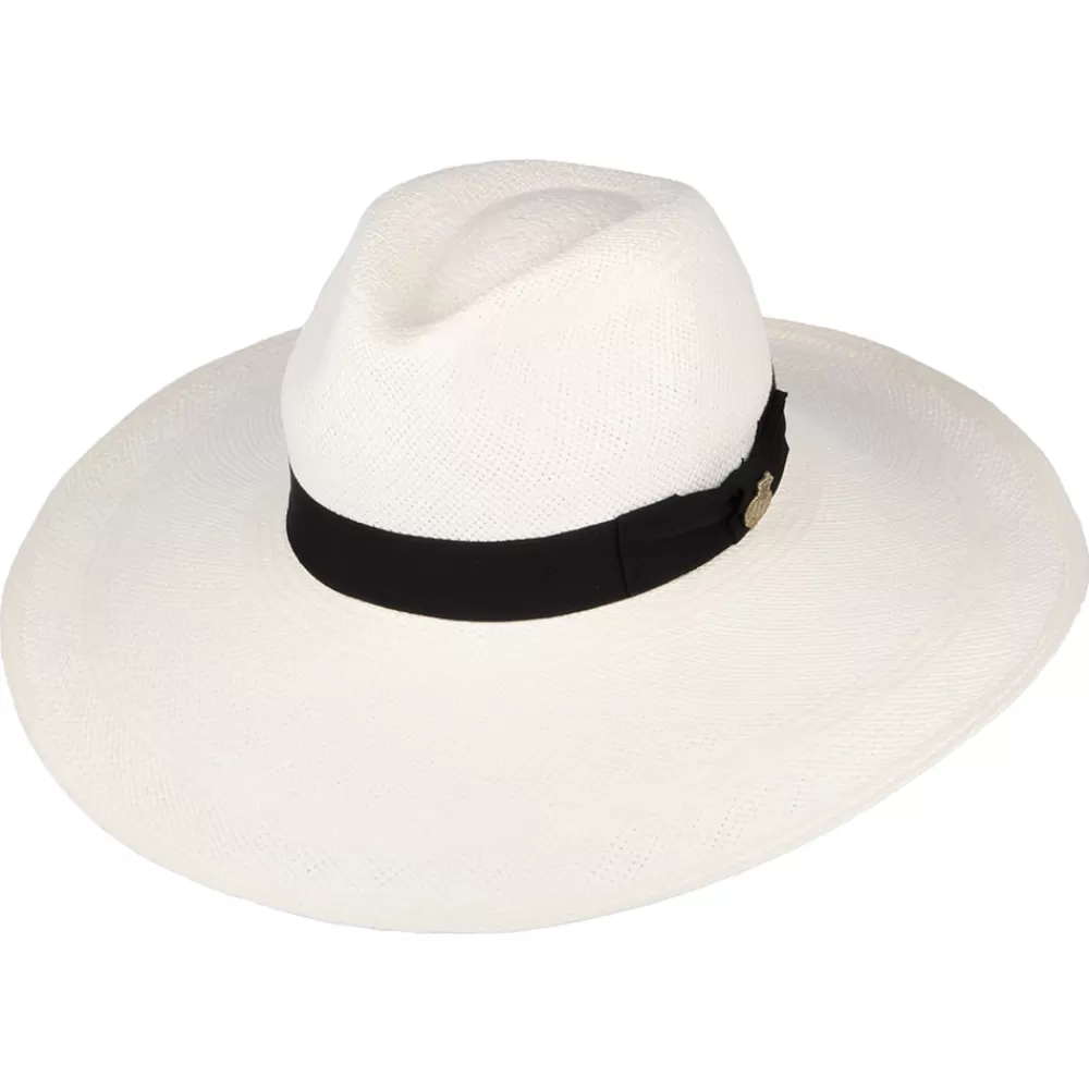 Chapeaux Trilby | Chapeaux Fedora^Christys Chapeau Panama à Bord Large avec Bandeau noir Jessica décoloré