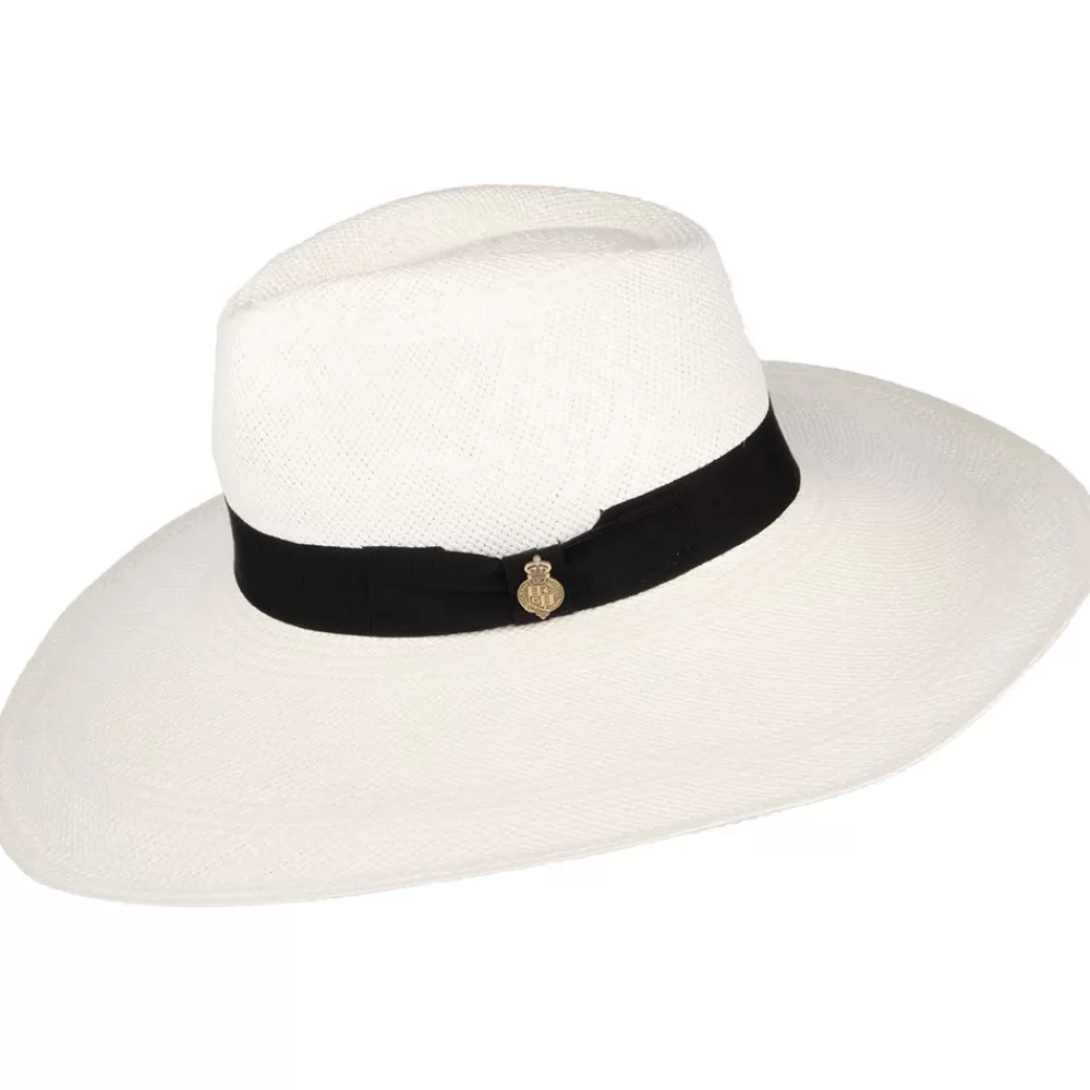 Chapeaux Trilby | Chapeaux Fedora^Christys Chapeau Panama à Bord Large avec Bandeau noir Jessica décoloré