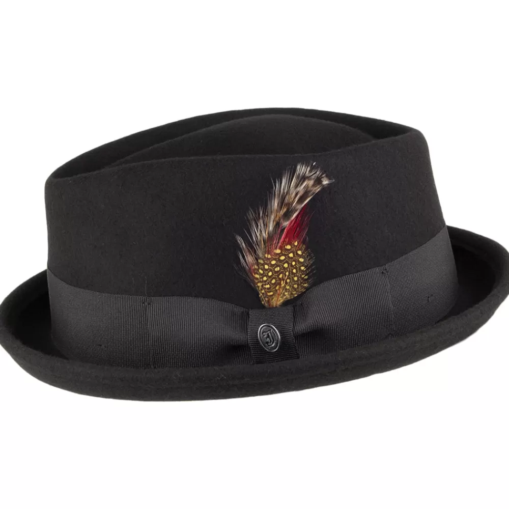 Chapeaux Pork Pie | Chapeaux Hiver^Jaxon & James Chapeau Pork Pie Déformable Diamond Crown noir JAXON & JAMES