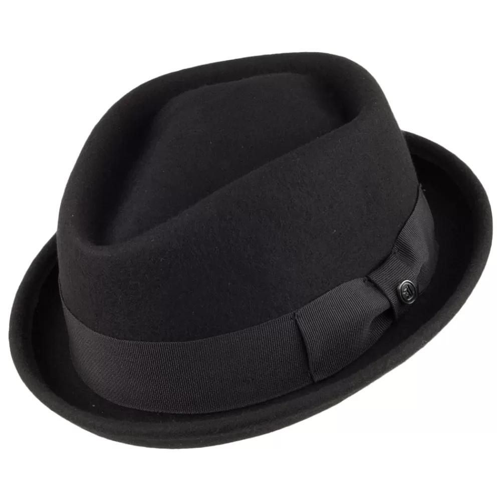 Chapeaux Pork Pie | Chapeaux Hiver^Jaxon & James Chapeau Pork Pie Déformable Diamond Crown noir JAXON & JAMES