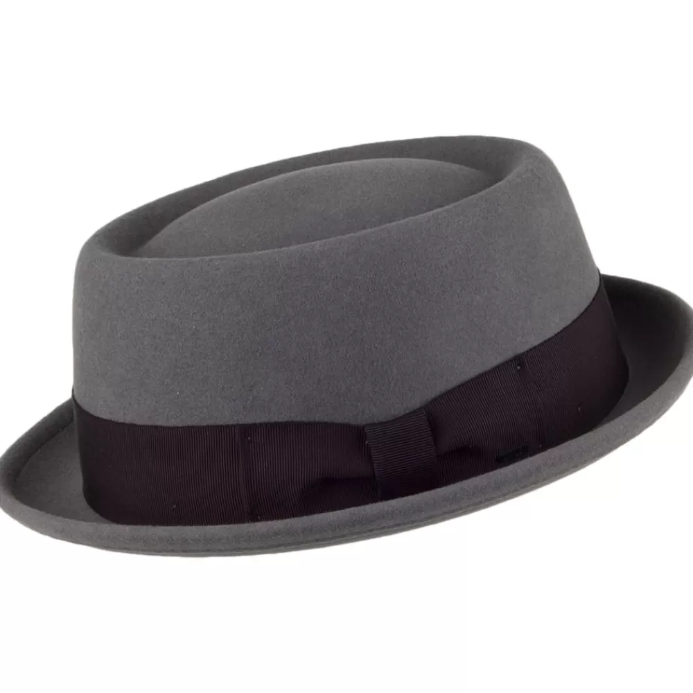 Chapeaux Pork Pie | Chapeaux Homme^Bailey Chapeau Pork Pie Déformable Hydrofuge Darron en Laine Feutrée vert-de-gris