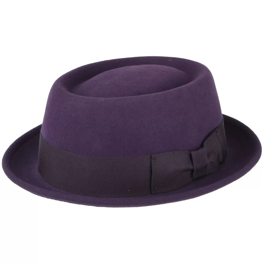 Chapeaux Pork Pie | Chapeaux Homme^Bailey Chapeau Pork Pie Déformable Hydrofuge Darron en Laine Feutrée violet