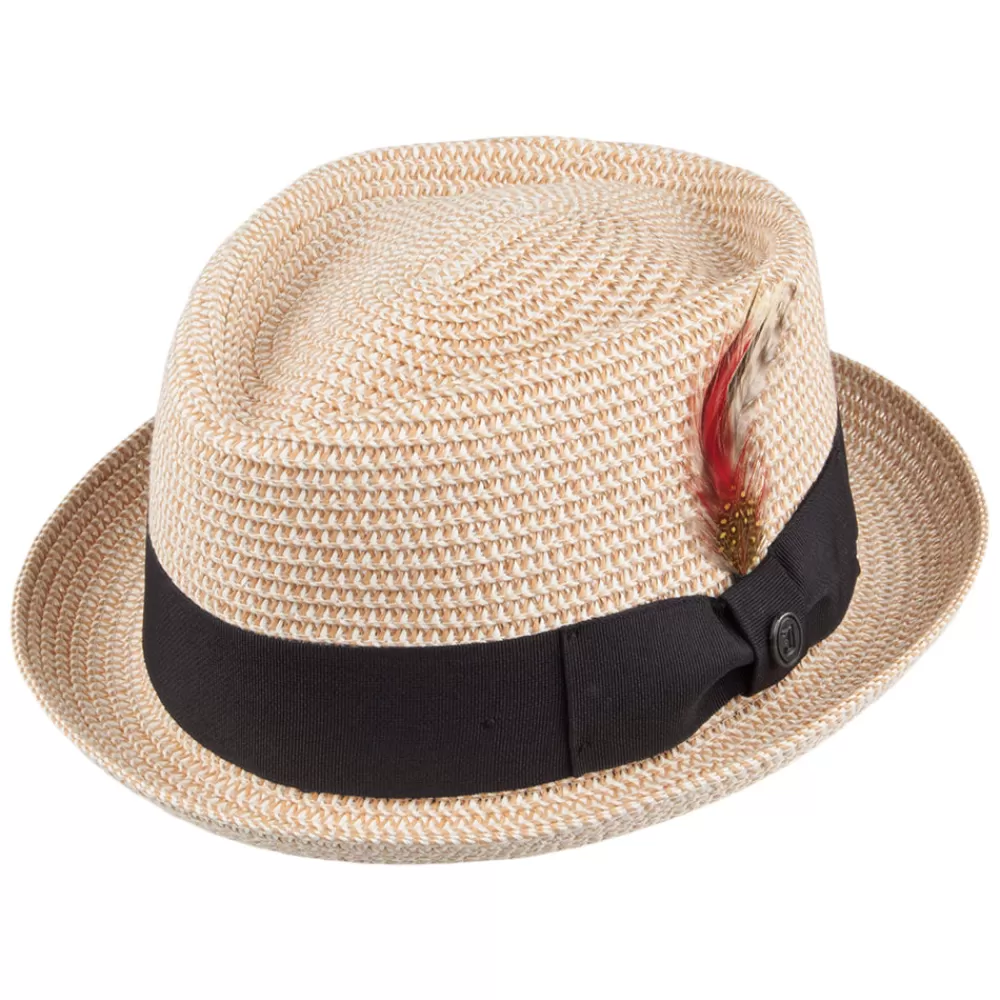 Chapeaux Pork Pie | Chapeaux De Paille^Jaxon & James Chapeau Pork Pie Diamond Crown en Paille Toyo Tressée naturel JAXON & JAMES