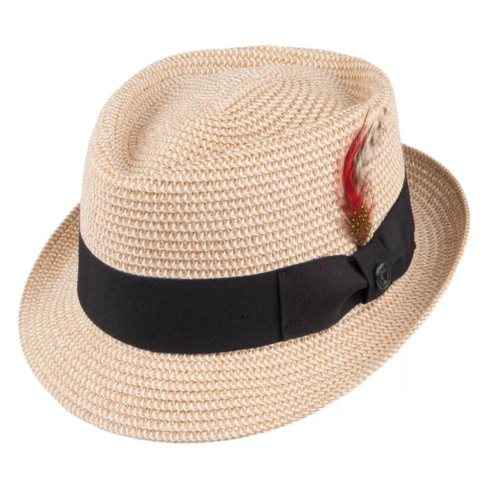Chapeaux Pork Pie | Chapeaux De Paille^Jaxon & James Chapeau Pork Pie Diamond Crown en Paille Toyo Tressée naturel JAXON & JAMES