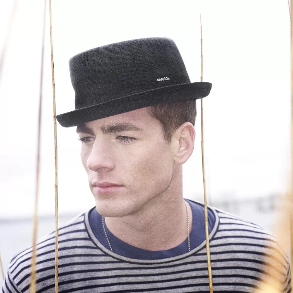 Chapeaux Pork Pie | Chapeaux Homme^Kangol Chapeau Pork Pie en Bambou Mowbray noir
