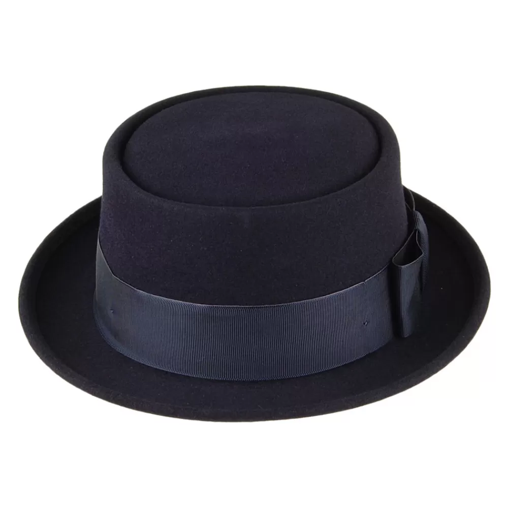 Grandes Tailles | Chapeaux Pork Pie^Christys Chapeau Pork Pie en Fourrure Feutrée Monk bleu marine