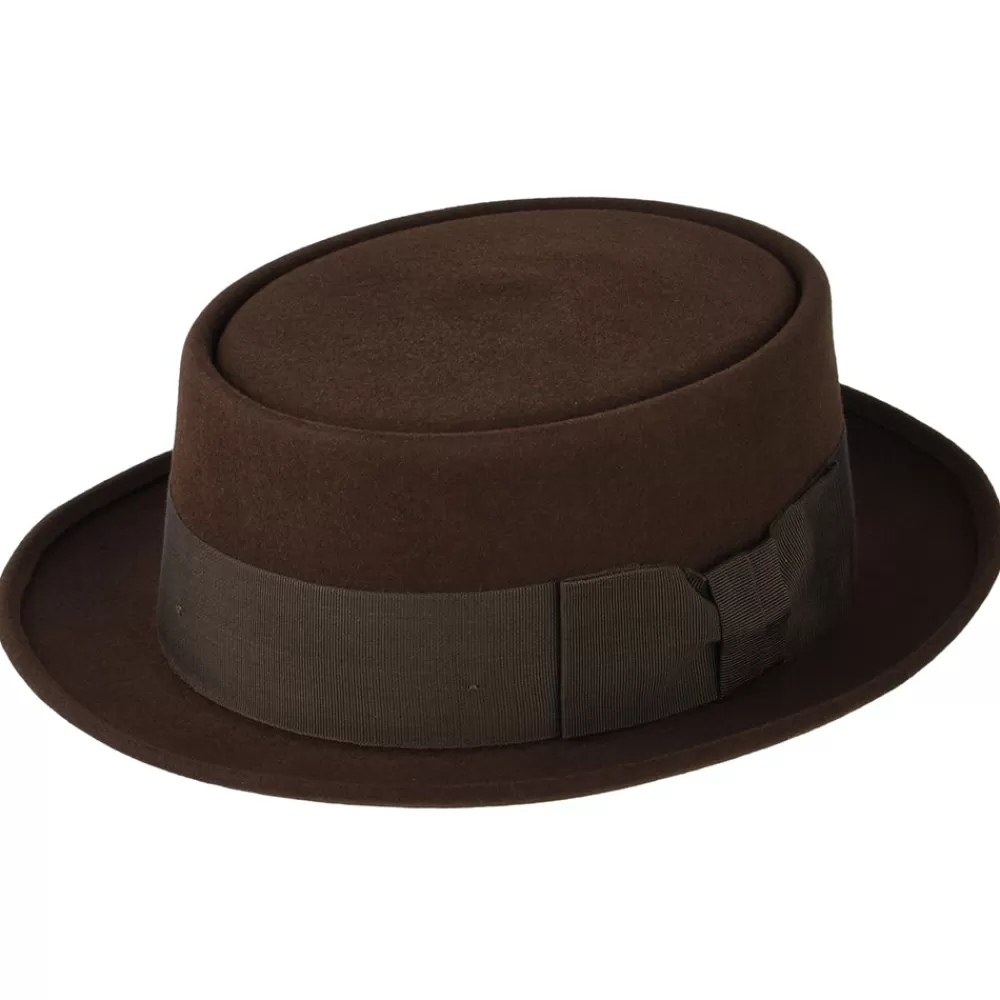 Chapeaux Pork Pie | Chapeaux Homme^Christys Chapeau Pork Pie en Fourrure Feutrée Monk marron