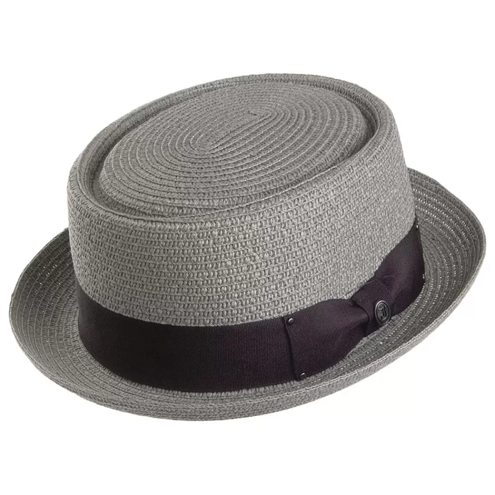 Chapeaux Pork Pie | Chapeaux De Paille^Jaxon & James Chapeau Pork Pie en Paille Toyo Tressée gris JAXON & JAMES