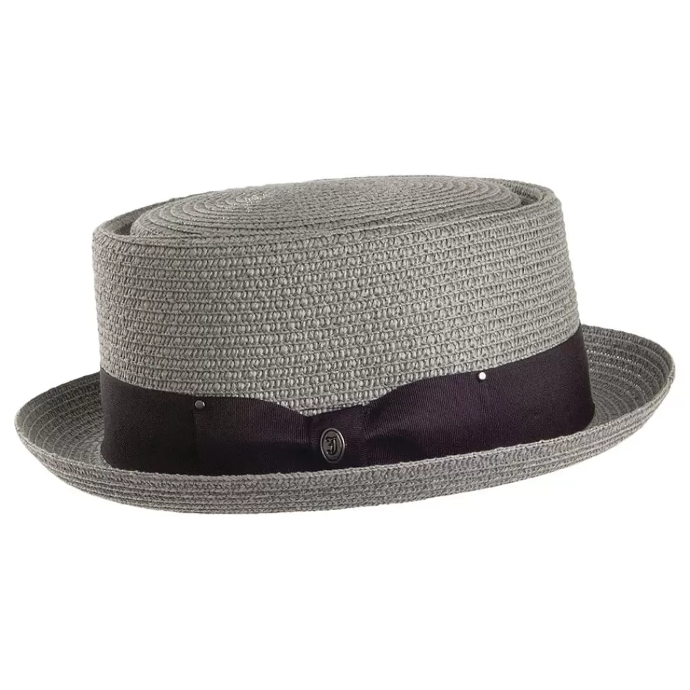 Chapeaux Pork Pie | Chapeaux De Paille^Jaxon & James Chapeau Pork Pie en Paille Toyo Tressée gris JAXON & JAMES