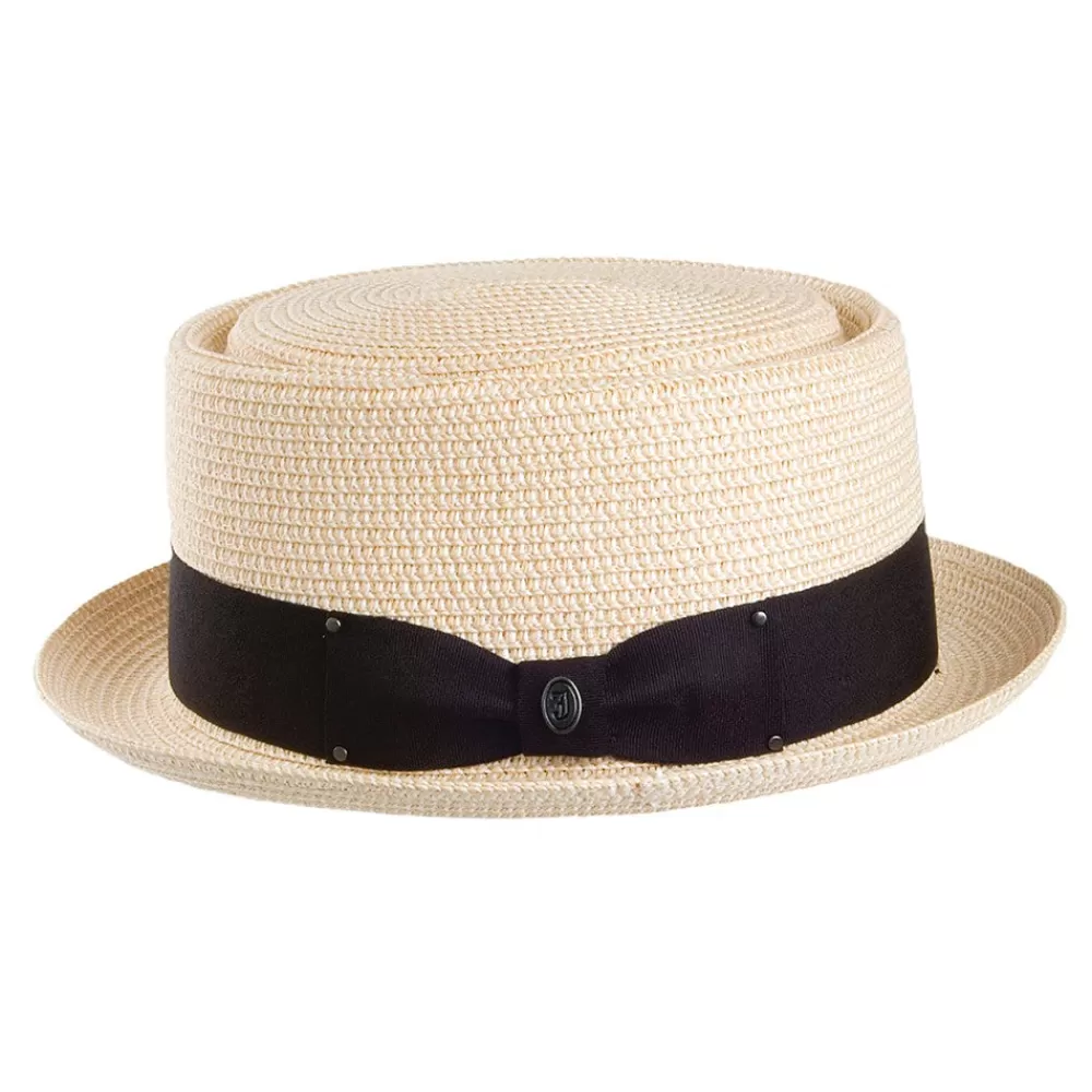 Chapeaux Pork Pie | Chapeaux De Paille^Jaxon & James Chapeau Pork Pie en Paille Toyo Tressée naturel JAXON & JAMES