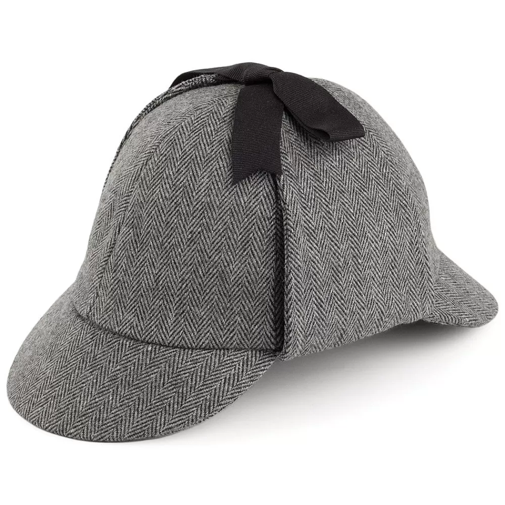 Grandes Tailles | Chapeaux Hiver^Jaxon & James Chapeau Sherlock Holmes à chevrons gris JAXON & JAMES