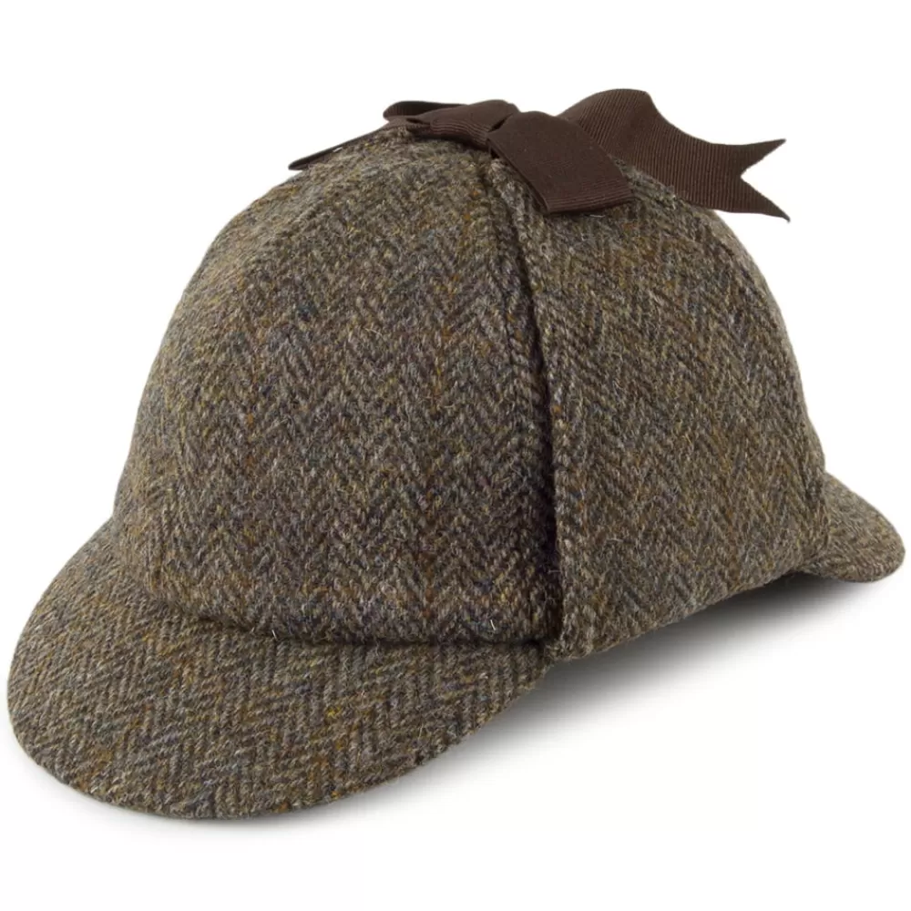 Chapeaux Hiver | Chapeaux Homme^Failsworth Chapeau Sherlock Holmes en Harris Tweed olive-bleu