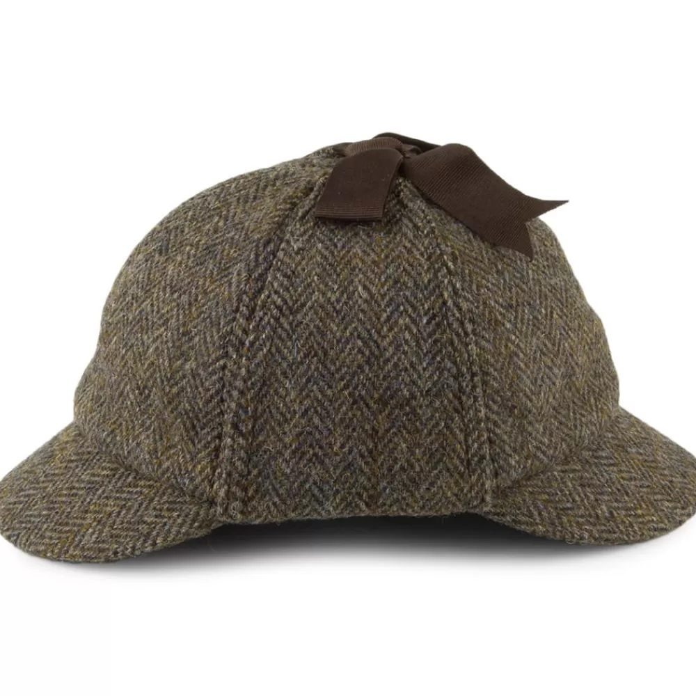 Chapeaux Hiver | Chapeaux Homme^Failsworth Chapeau Sherlock Holmes en Harris Tweed olive-bleu
