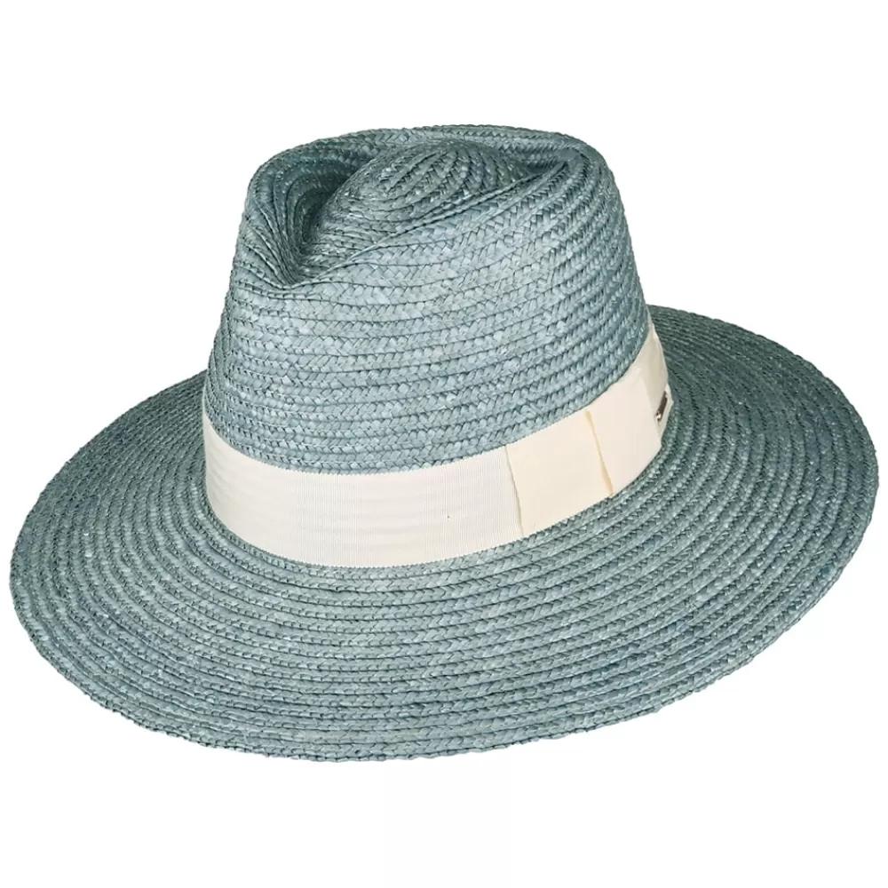 Chapeaux Été | Chapeaux De Paille^Brixton Chapeau Été à Bord Court en Paille Joanna bleu glacé