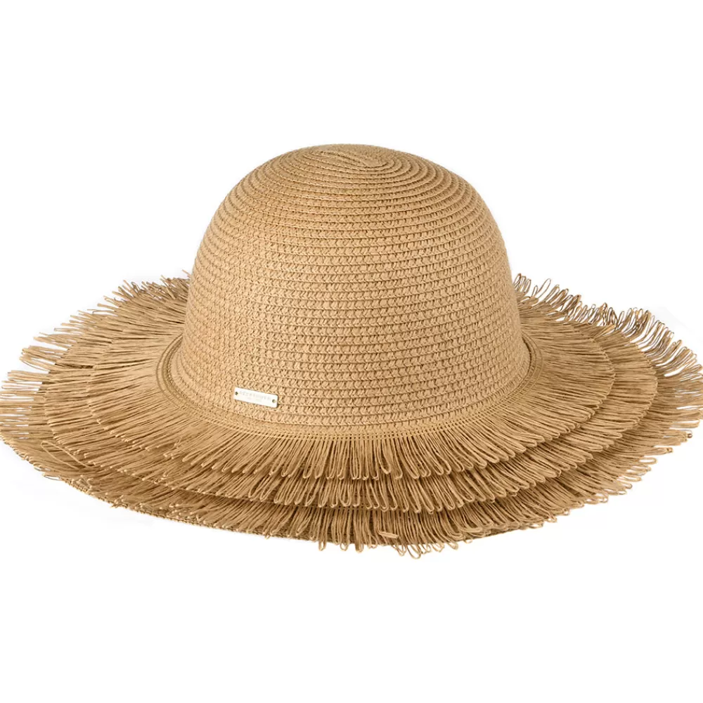 Chapeaux Été | Chapeaux De Paille^Seeberger Chapeau Été à Frange en Paille Toyo marron clair