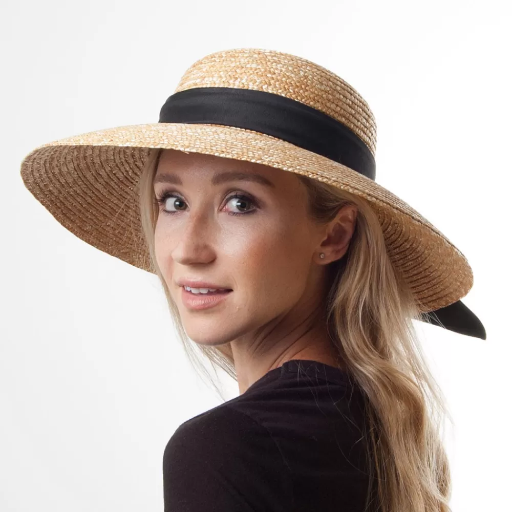 Chapeaux Été | Chapeaux De Paille^sur la tête Chapeau Été Canotier en Paille Milan naturel SUR LA TÊTE