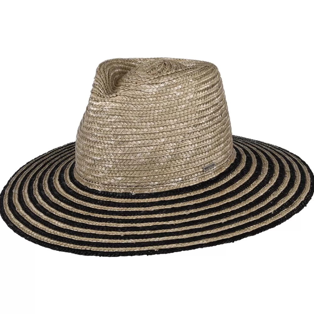 Chapeaux Fedora | Chapeaux Été^Brixton Chapeau Été en Paille Joanna Festival gris fumée-noir