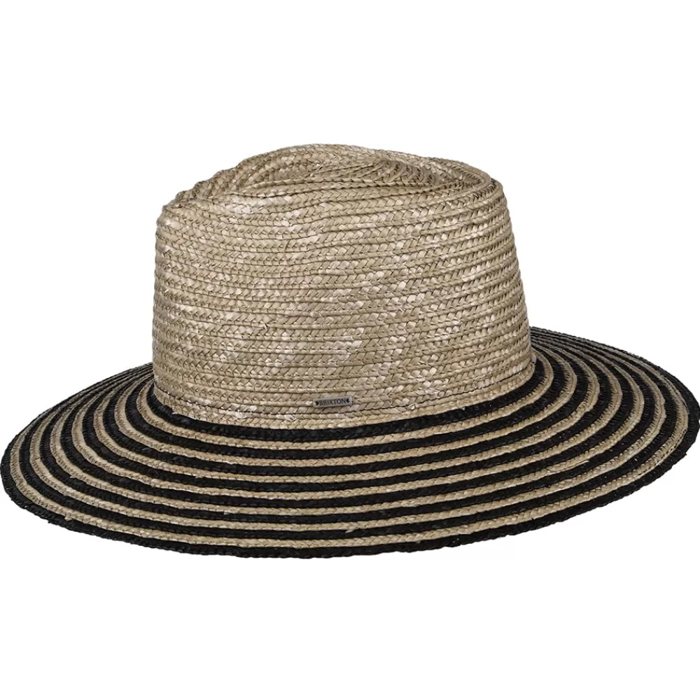 Chapeaux Fedora | Chapeaux Été^Brixton Chapeau Été en Paille Joanna Festival gris fumée-noir