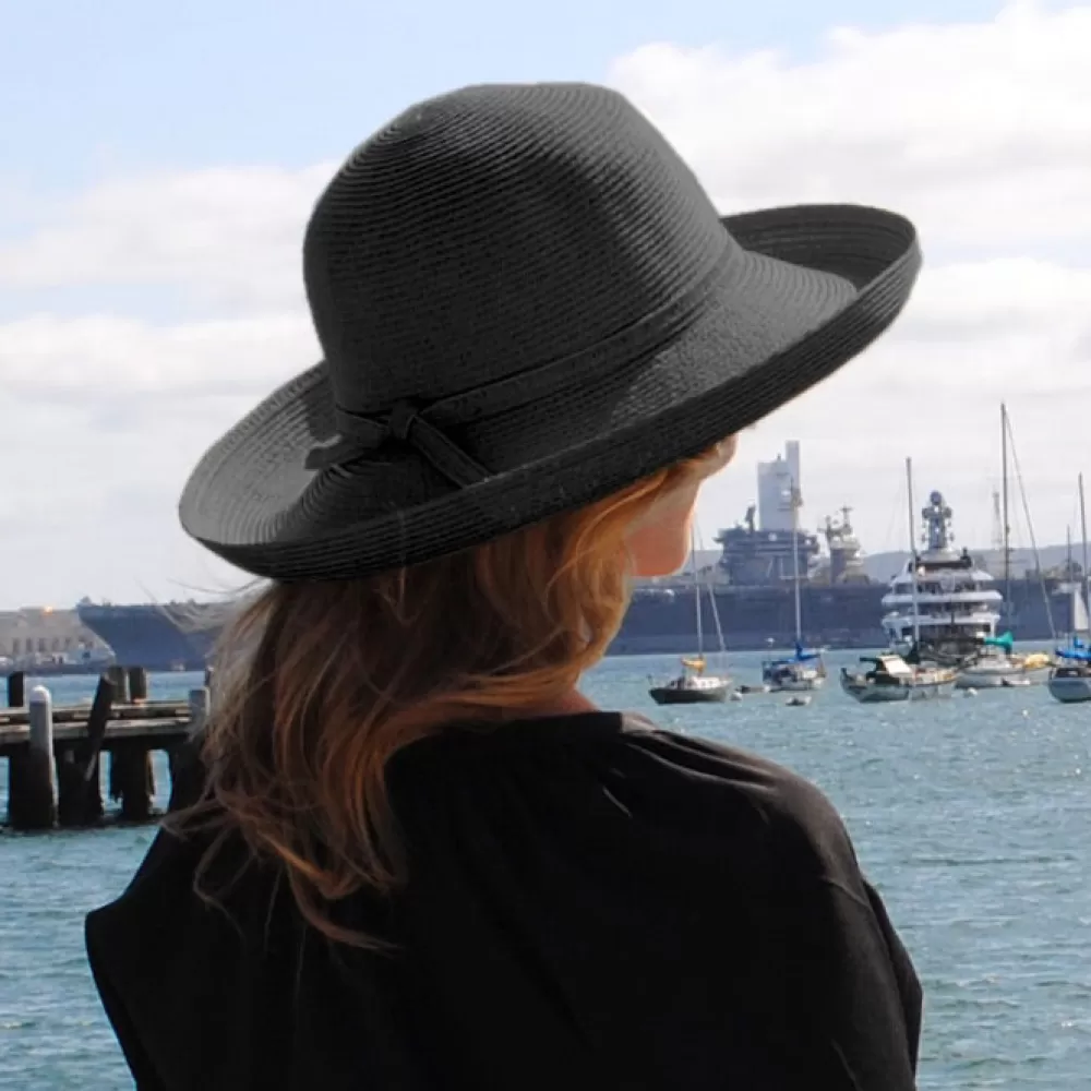 Chapeaux Été | Chapeaux De Paille^sur la tête Chapeau Été Pliable Traveller noir SUR LA TÊTE