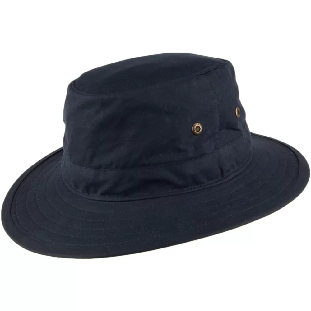 Chapeaux Été | Chapeaux De Pluie^Failsworth Chapeau Traveller en Coton Ciré bleu marine